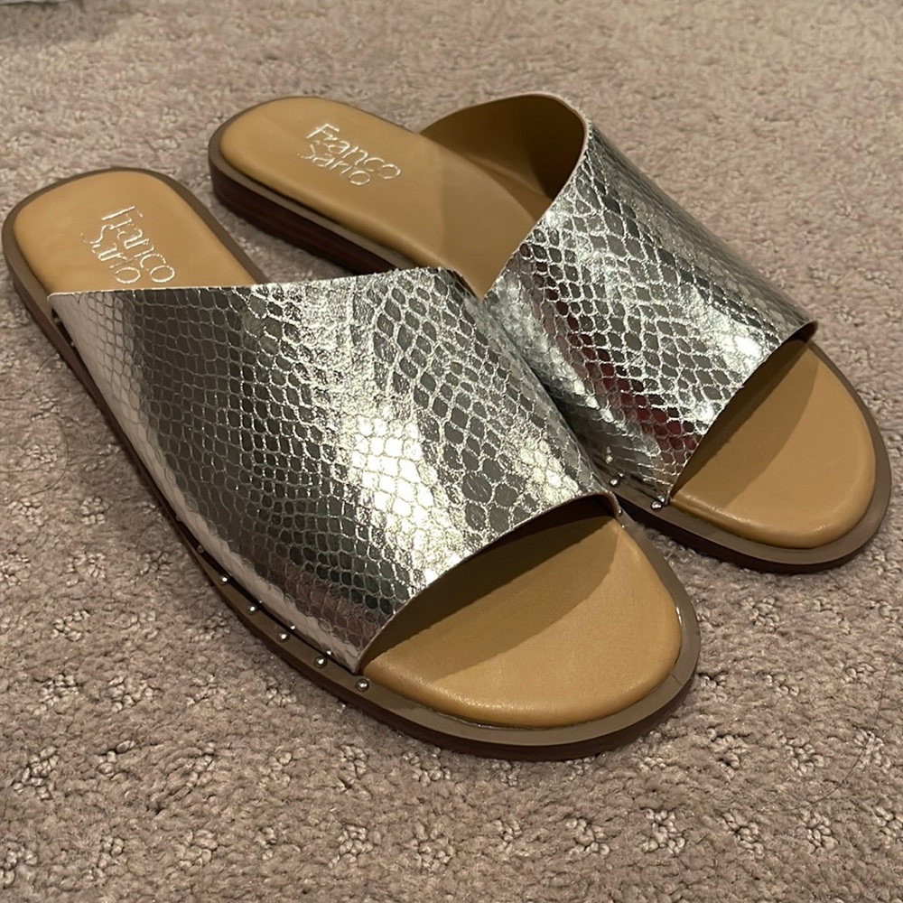 Franco Sarto silver sandals